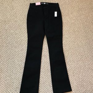 NWT Old Navy Boot Cut Black Khaki Pants Size 0
